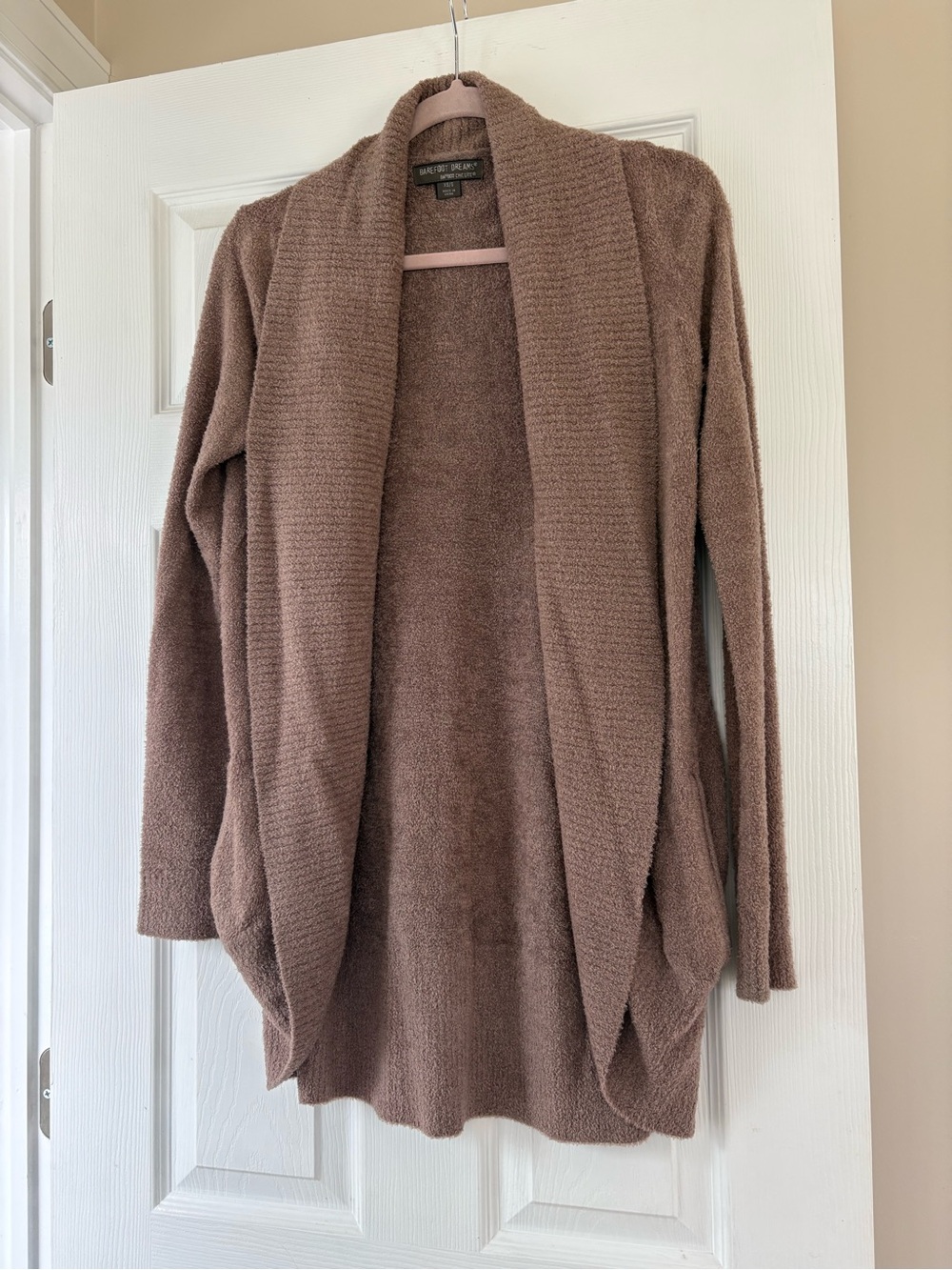 Barefoot Dreams CozyChic Lite Circle Cardi Draped Open-Front Cardigan Sweater - Picture 5 of 7